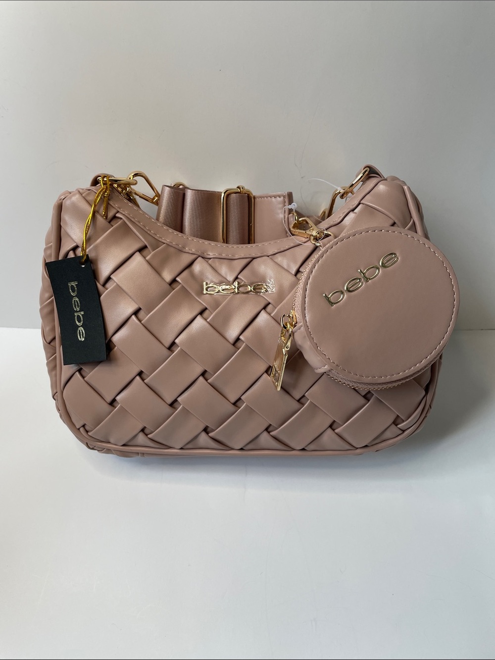 NWT bebe Mauve Shoulder Bag with Round Coin Pouch
